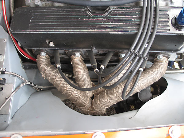 Header wrap is used to keep exhaust gases hot and keep heat down in the engine compartment.
