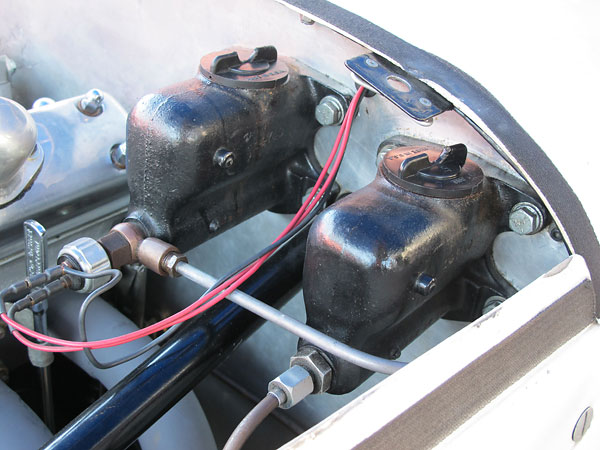 Both master cylinders are from Ford's 1952 model pick-up truck.