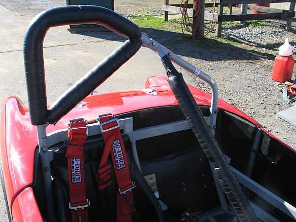 Shoulder strap mounting brackets.